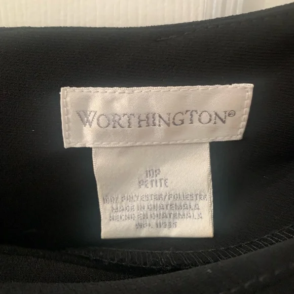 Worthington 2-piece black dress 10P sophisticated, stylish, elegant - Picture 2 of 7